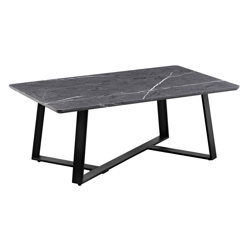 VALENCIA TAVOLINO MARMO GRIGIO SCURO 90X55X35 CM