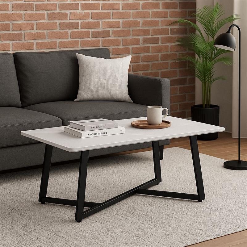 VALENCIA TAVOLINO MARMO GRIGIO CHIARO 90X55X35 CM