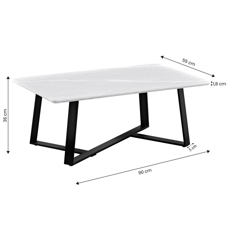VALENCIA TAVOLINO MARMO GRIGIO CHIARO 90X55X35 CM