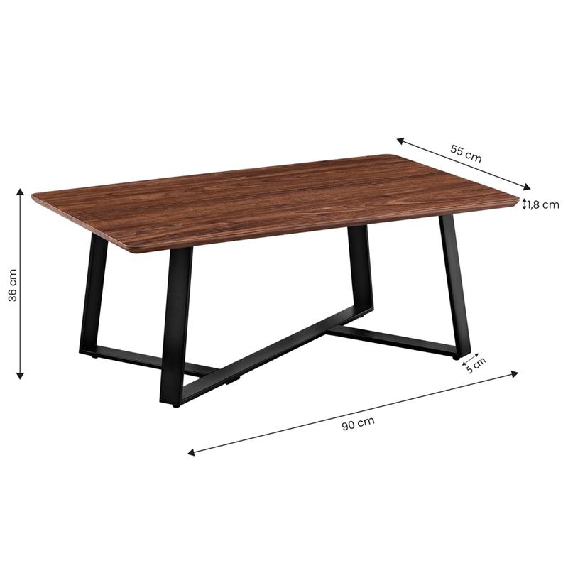 VALENCIA TAVOLINO NOCE 90X55X35 CM