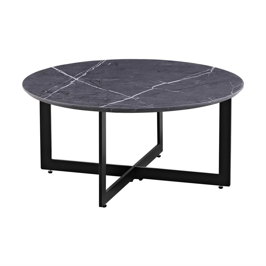 YARA TAVOLINO MARMOGRIGIO SCURO 75X75X35 CM