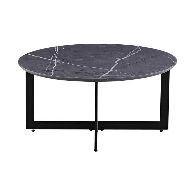YARA TAVOLINO MARMOGRIGIO SCURO 75X75X35 CM