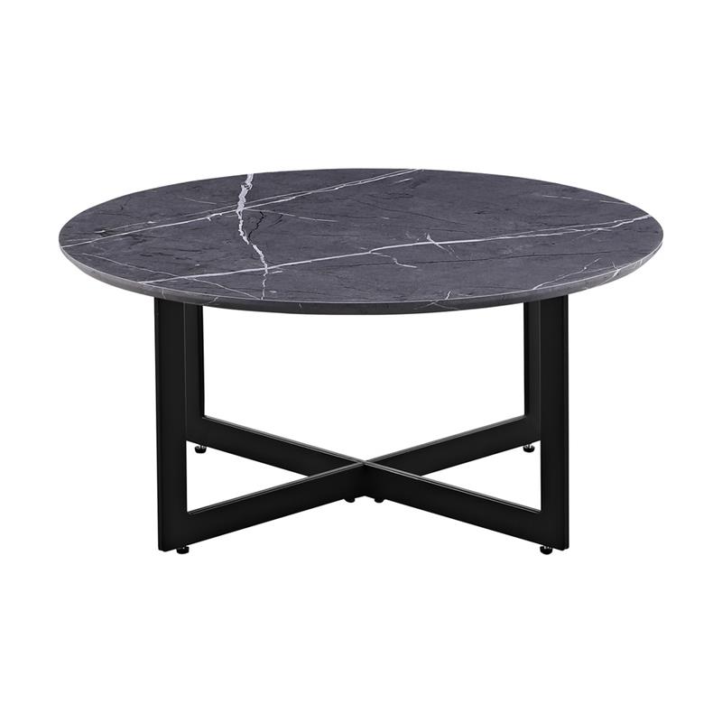 YARA TAVOLINO MARMOGRIGIO SCURO 75X75X35 CM