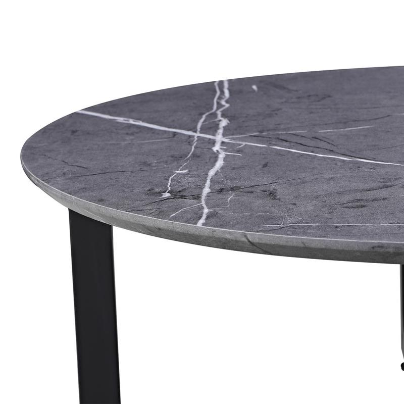 YARA TAVOLINO MARMOGRIGIO SCURO 75X75X35 CM