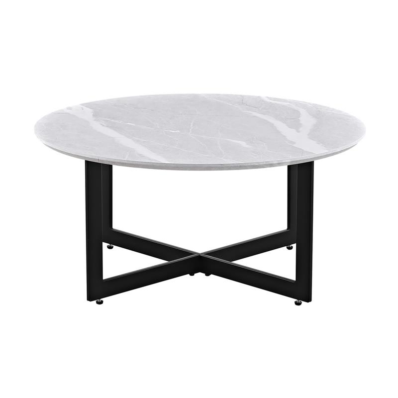 YARA TAVOLINO MARMOGRIGIO CHIARO 75X75X35 CM