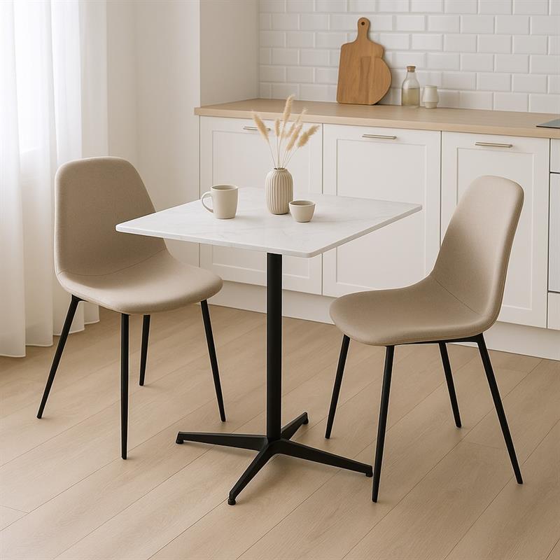 TAHLIA TAVOLO BAR MARMO GRIGIO CHIARO 70X70X77,5 CM