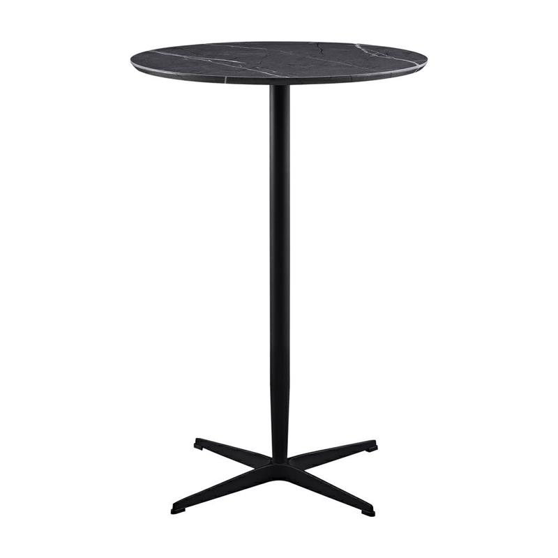 ROWAN TAVOLO BAR MARMO GRIGIO SCURO 70X70X104 CM