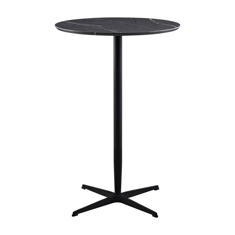 ROWAN TAVOLO BAR MARMO GRIGIO SCURO 70X70X104 CM