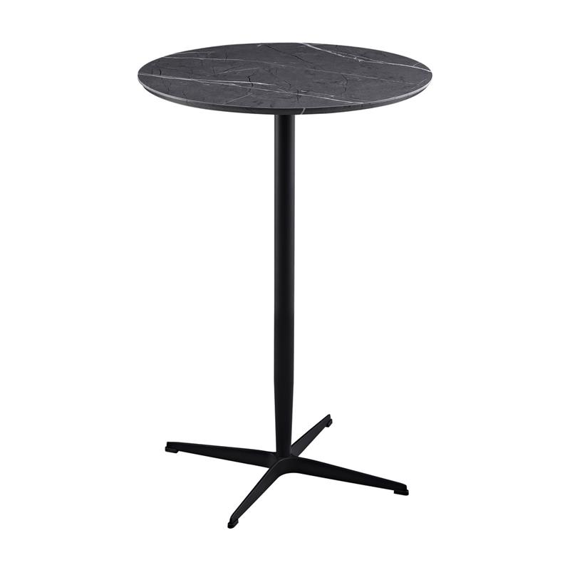 ROWAN TAVOLO BAR MARMO GRIGIO SCURO 70X70X104 CM