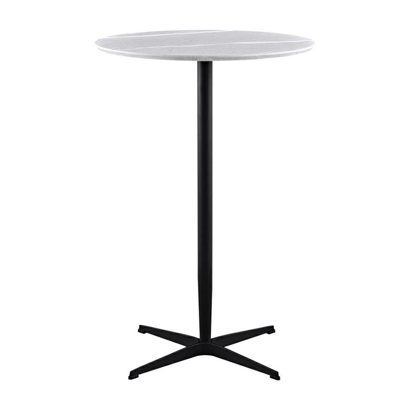 ROWAN TAVOLO BAR MARMO GRIGIO CHIARO 70X70X104 CM