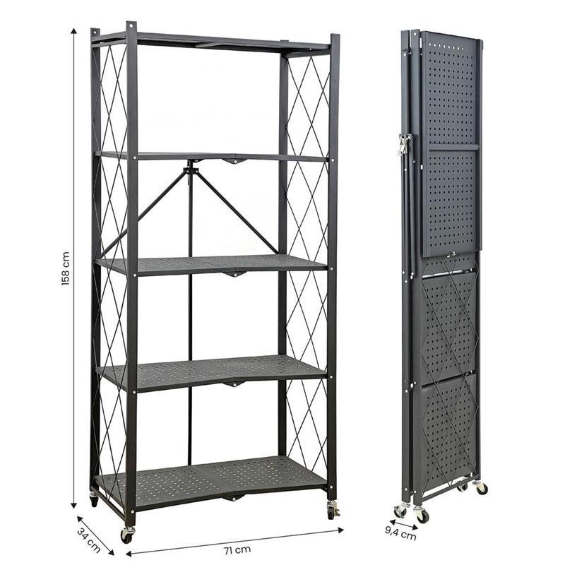 SCAFFALE PIEGHEVOLE 5 NERO