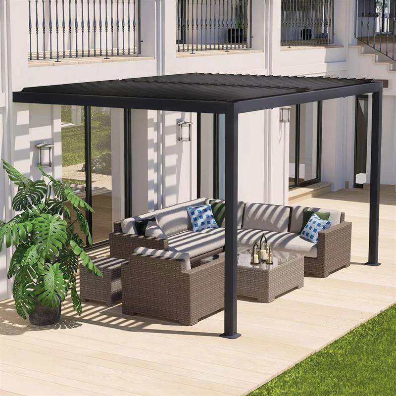 EDEN PERGOLA DA PARETE 3X4 ANTRACITE