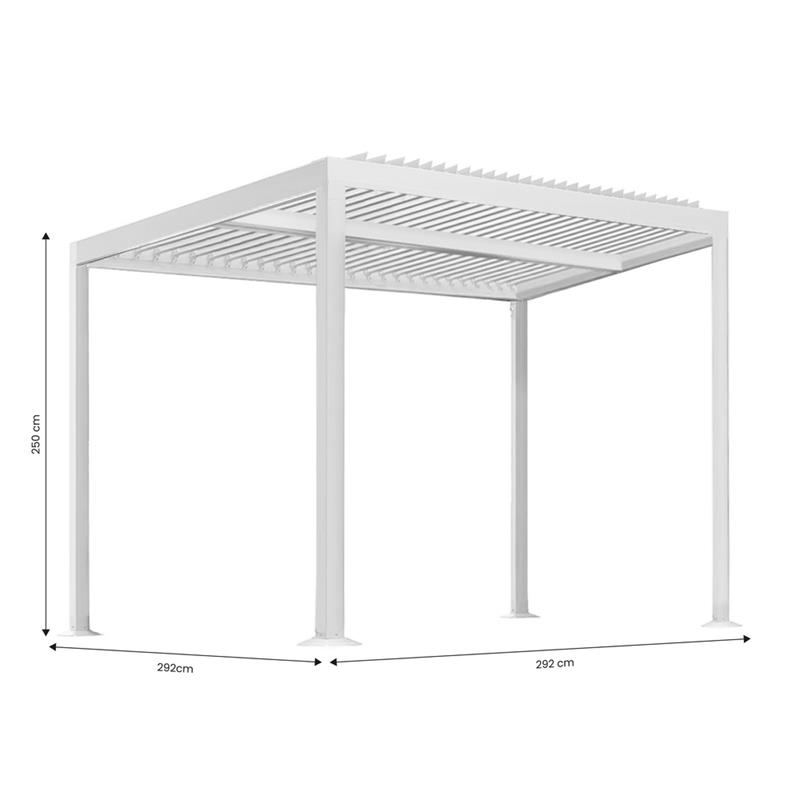 EDEN PERGOLA 3X3 BIANCA