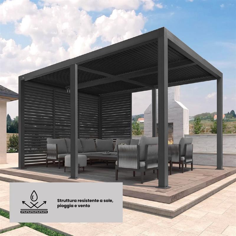 EDEN PERSIANA LATERALE ANTRACITE X PERGOLA 3M