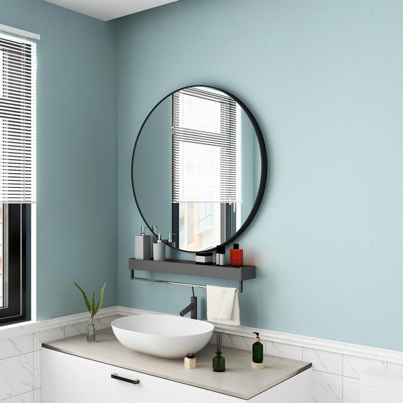 ECOCHE SPECCHIO TONDO 70 CM NERO