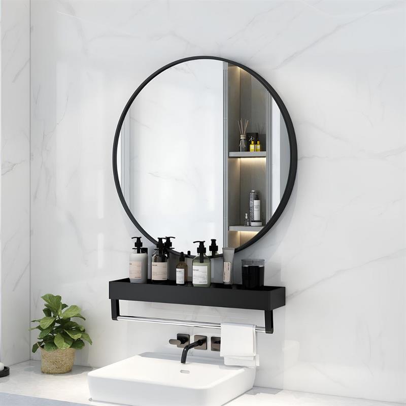 ECOCHE SPECCHIO TONDO 70 CM NERO