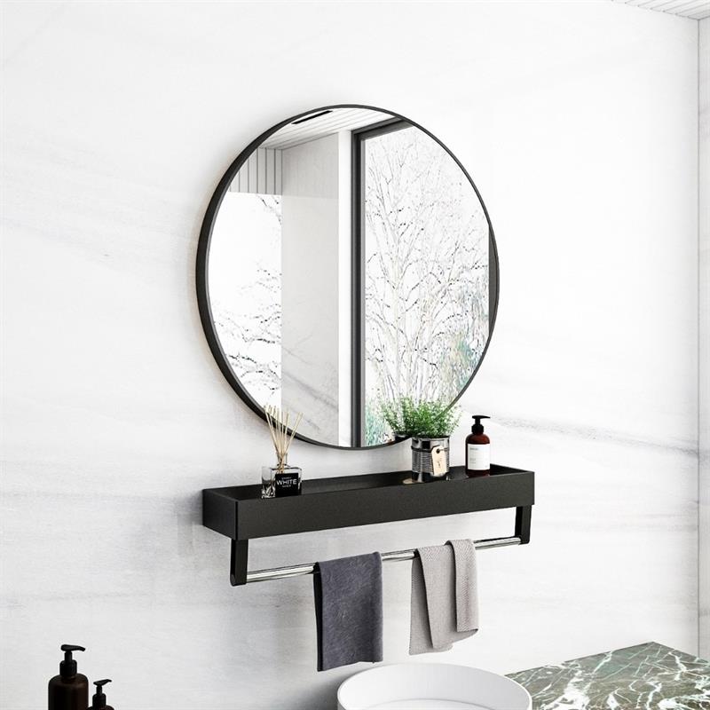 ECOCHE SPECCHIO TONDO 70 CM NERO