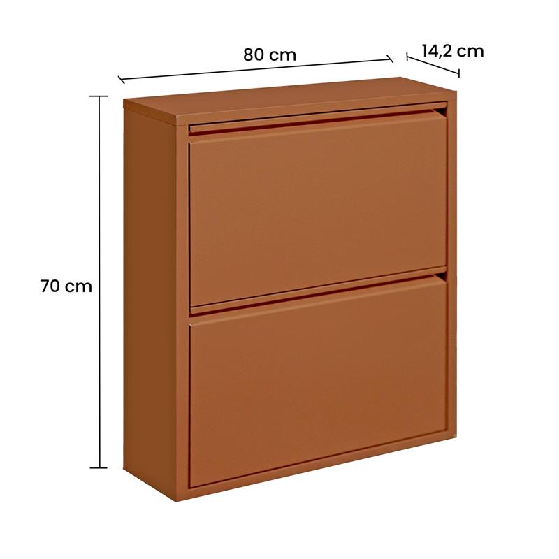 EMY SCARPIERA METALLICA 2A MATTONE 80X14,2X70,5 CM