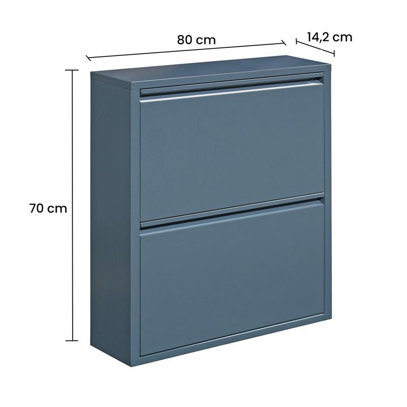 EMY SCARPIERA METALLICA 2A CERULEO 80X14,2X70,5 CM