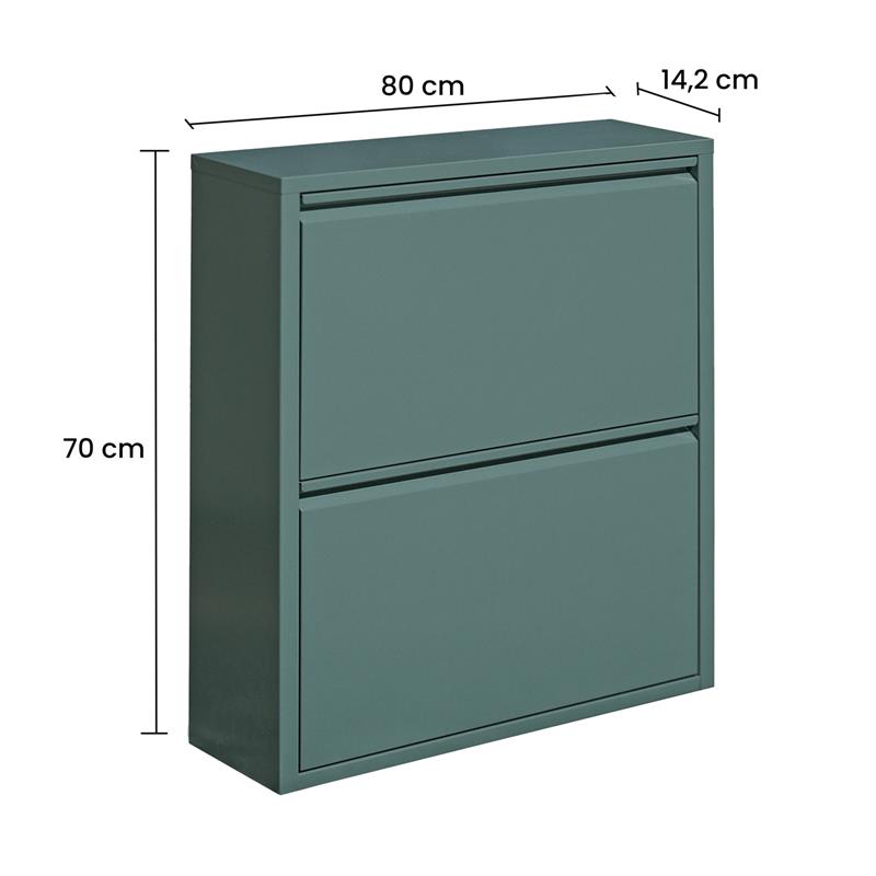 EMY SCARPIERA METALLICA 2A VERDONE 80X14,2X70,5 CM