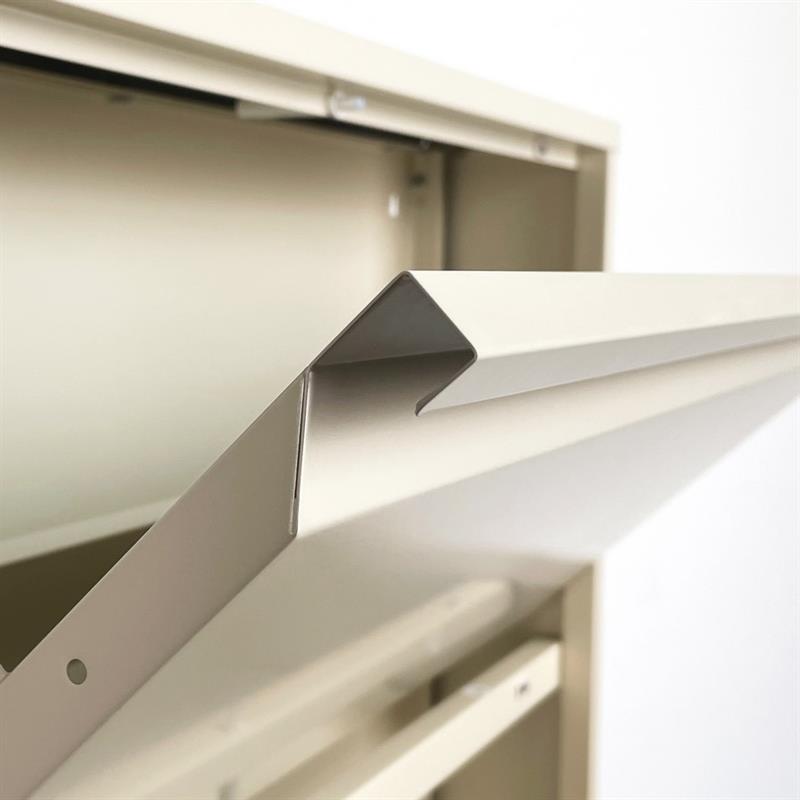 EMY SCARPIERA METALLICA 2A AVORIO 80X14,2X70,5 CM