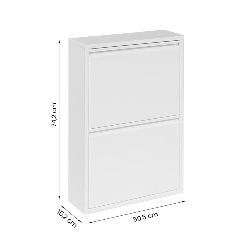 EMY SCARPIERA METALLICA 2A BIANCO 50,5X15,2X74,2 CM