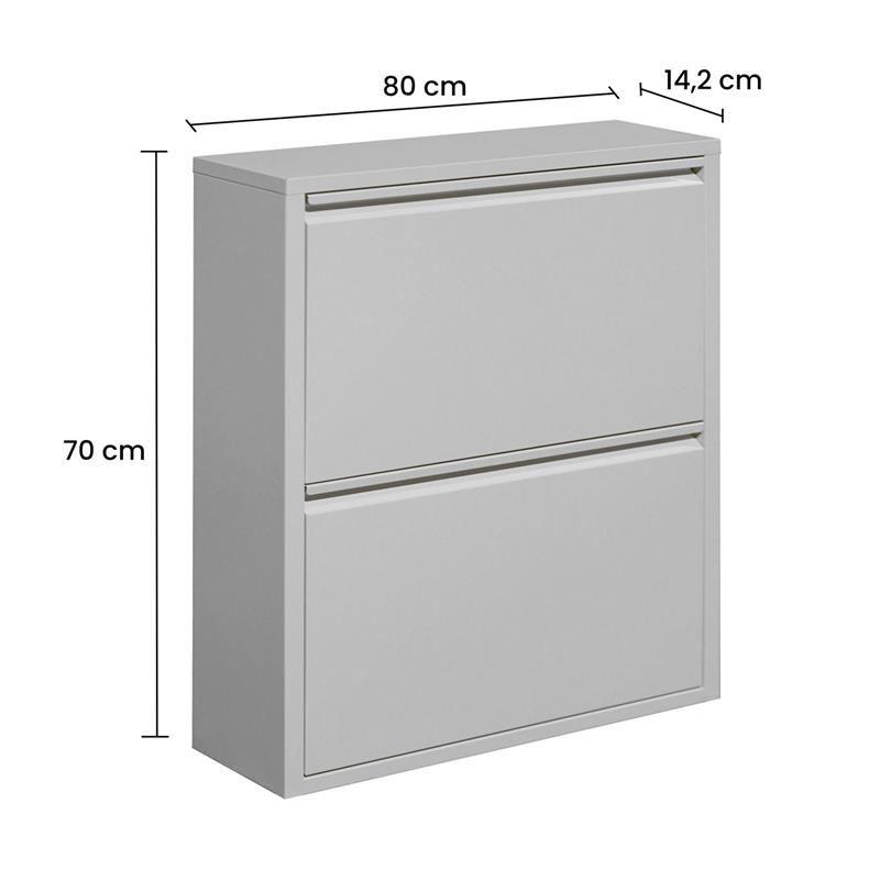 EMY SCARPIERA METALLICA 2A GRIGIO 80X14,2X70,5 CM