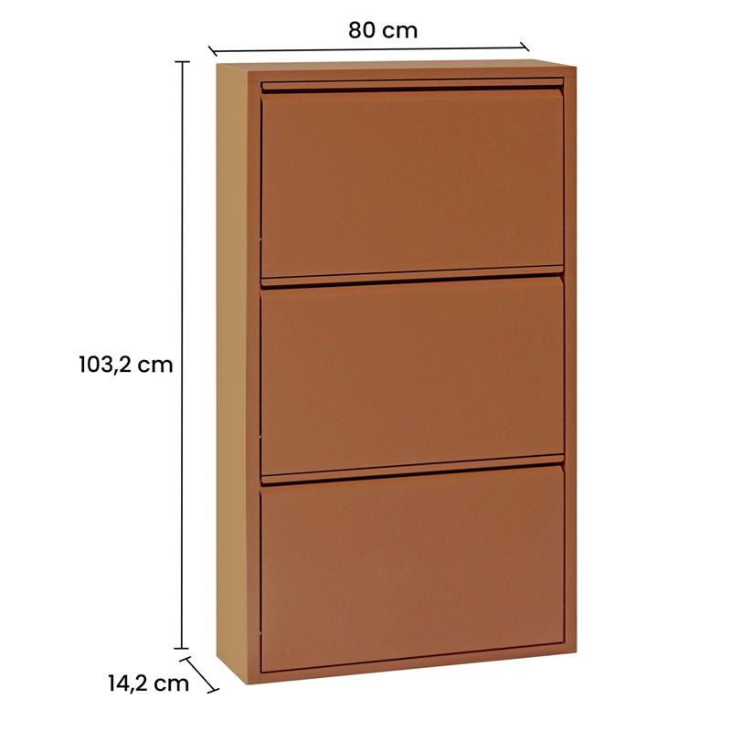 EMY SCARPIERA METALLICA 3A MATTONE 80X14,2X103,2 CM