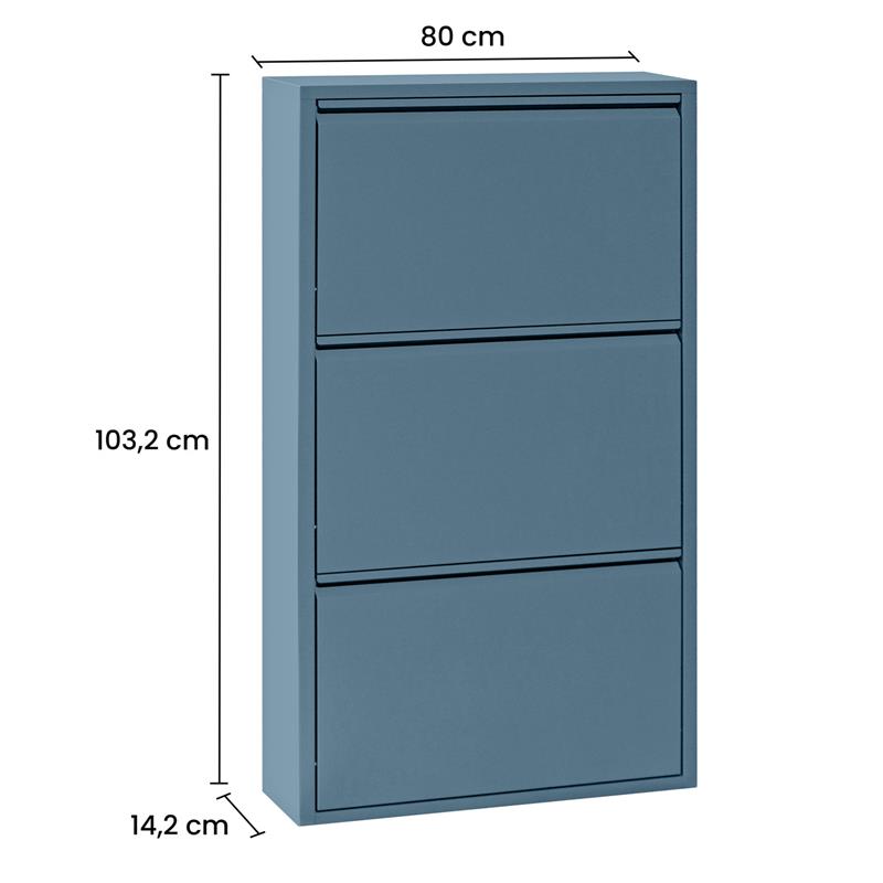 EMY SCARPIERA METALLICA 3A CERULEO 80X14,2X103,2 CM