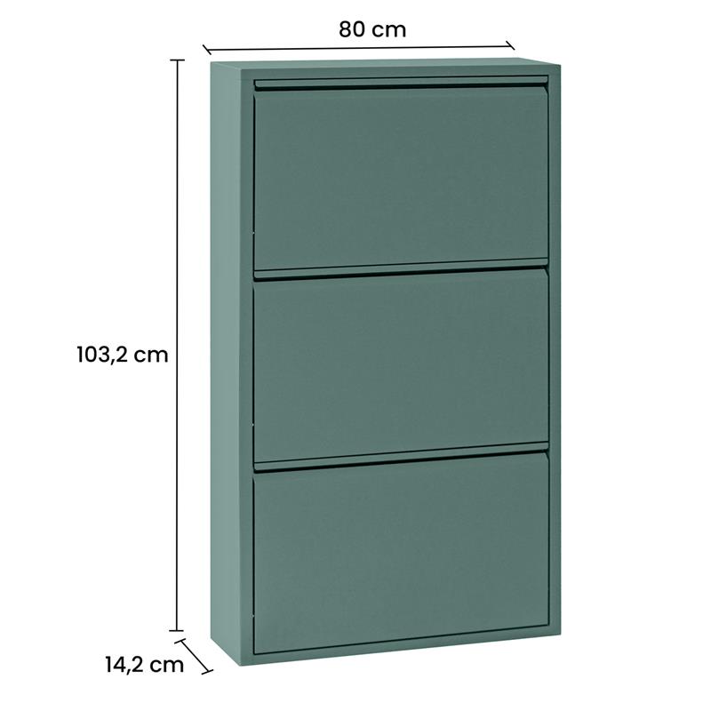 EMY SCARPIERA METALLICA 3A VERDONE 80X14,2X103,2 CM