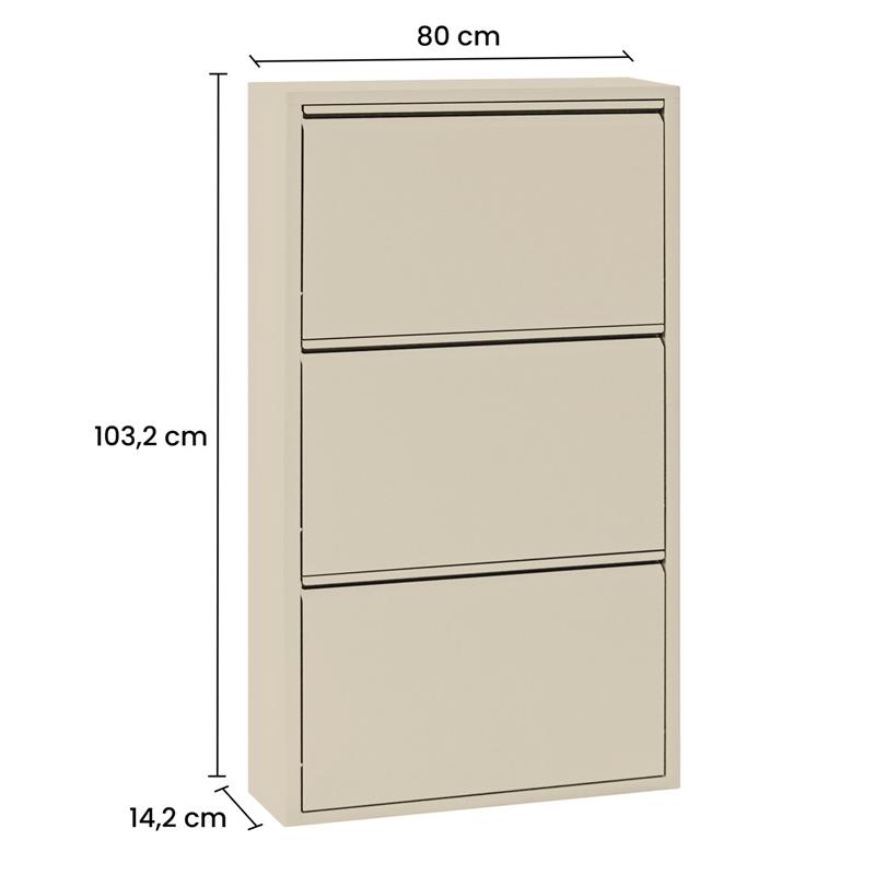 EMY SCARPIERA METALLICA 3A AVORIO 80X14,2X103,2 CM
