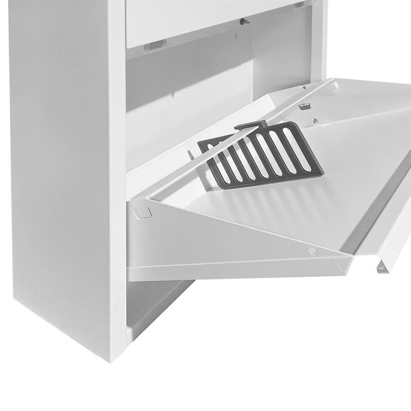 EMY SCARPIERA METALLICA 3A BIANCO 50,5X15,2X109,1 CM
