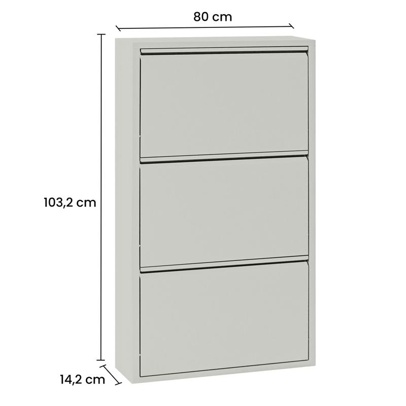EMY SCARPIERA METALLICA 3A GRIGIO 80X14,2X103,2 CM