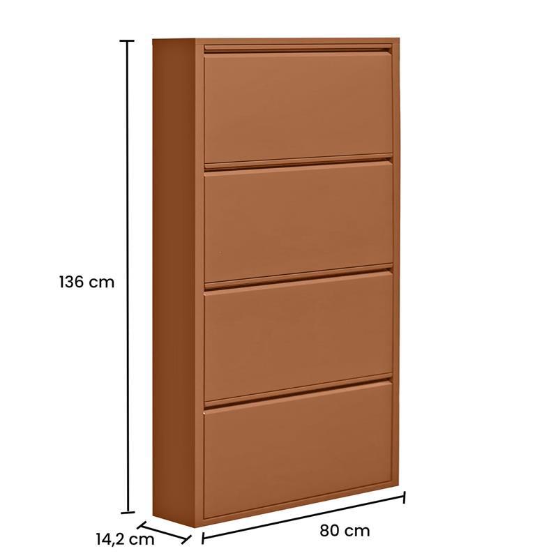EMY SCARPIERA METALLICA 4A MATTONE 80X14,2X136 CM