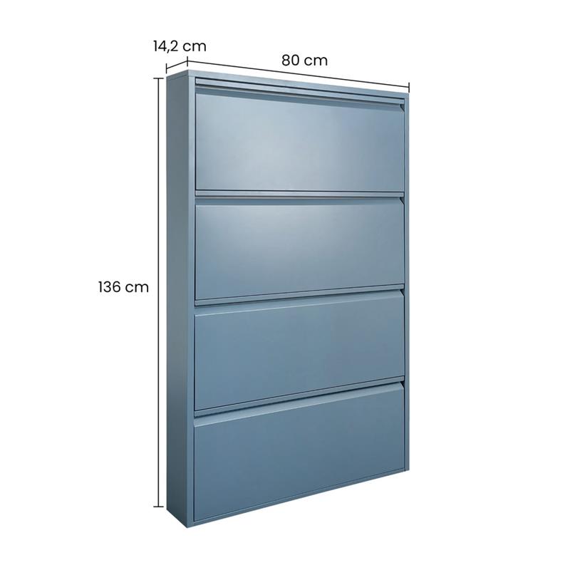 EMY SCARPIERA METALLICA 4A CERULEO 80X14,2X136 CM