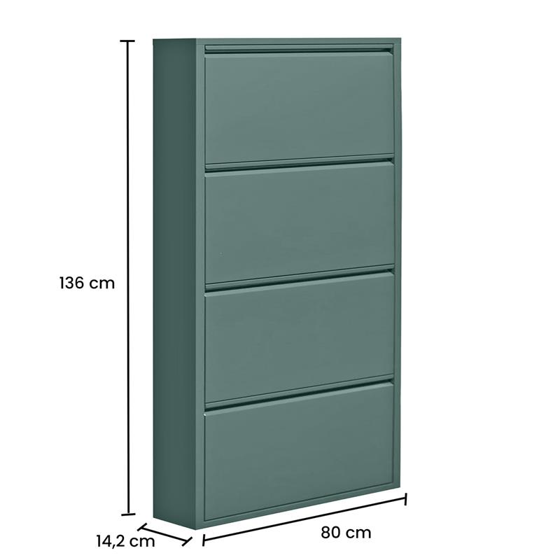 EMY SCARPIERA METALLICA 4A VERDONE 80X14,2X136 CM