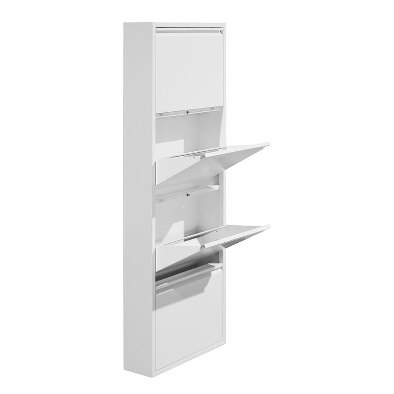 EMY SCARPIERA METALLICA 4A BIANCO 50,5X15,2X144 CM