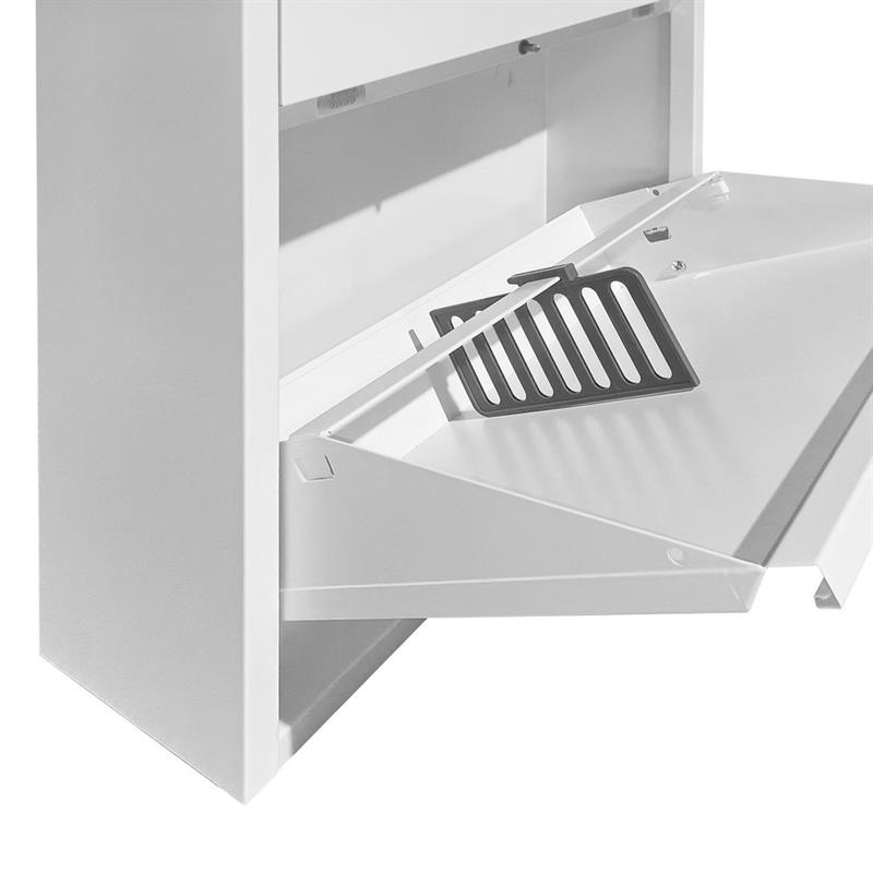 EMY SCARPIERA METALLICA 4A BIANCO 50,5X15,2X144 CM