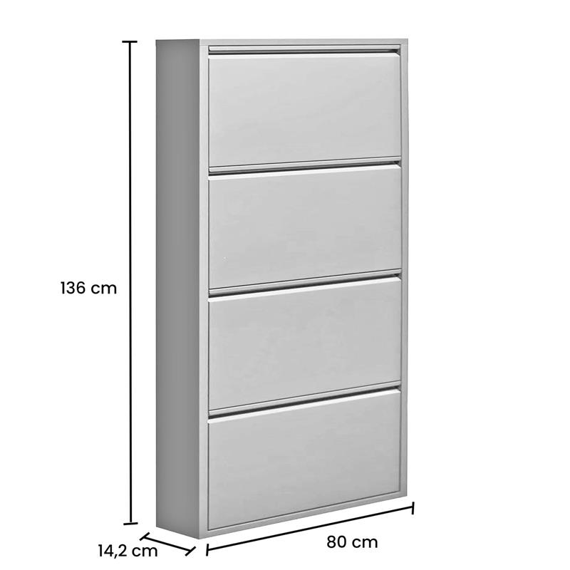 EMY SCARPIERA METALLICA 4A GRIGIO 80X14,2X136 CM