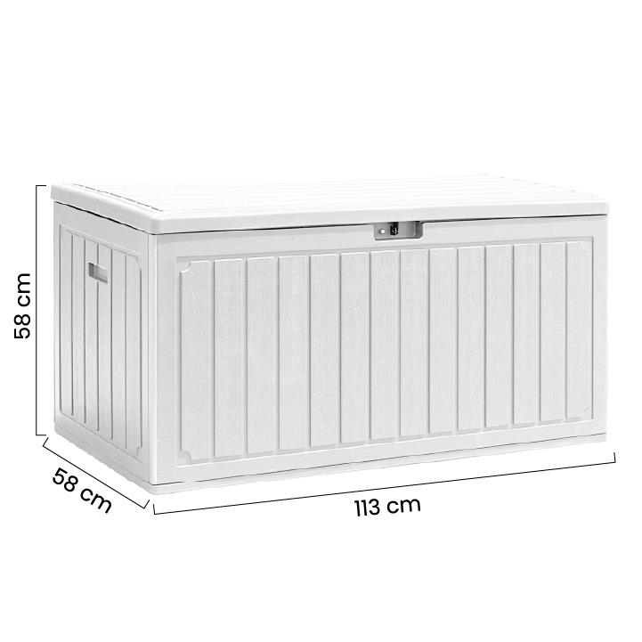ANDY BAULE IN RESINA BIANCO 113X58X58 CM