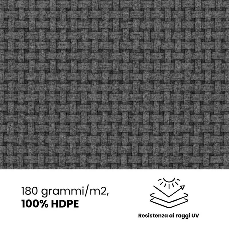 VELA OMBRA QUADRA 180GR 3X3MT GRIGIO