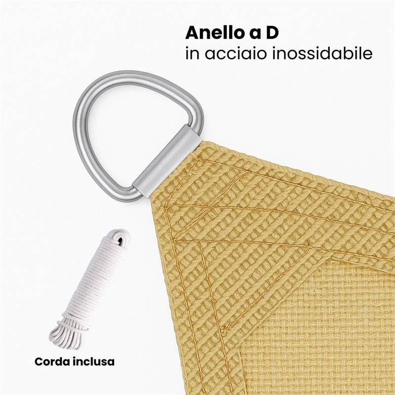 VELA OMBRA QUADRA 180GR 4X4MT BEIGE