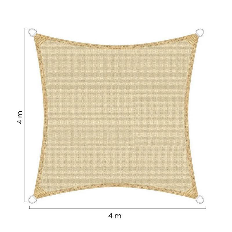 VELA OMBRA QUADRA 180GR 4X4MT BEIGE