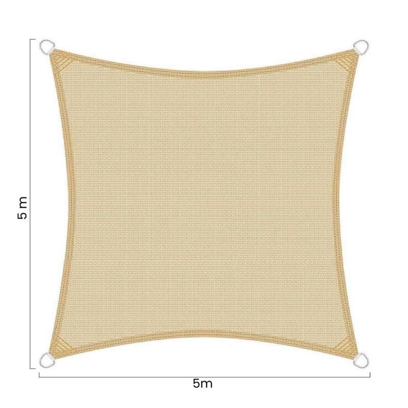 VELA OMBRA QUADRA 180GR 5X5MT BEIGE