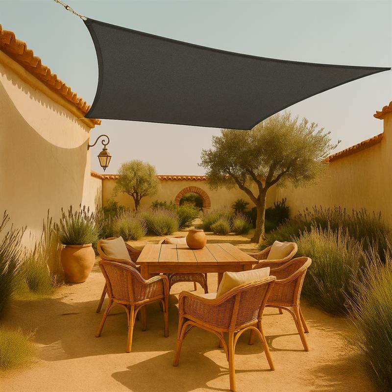 VELA OMBRA QUADRA 180GR 5X5MT GRIGIO
