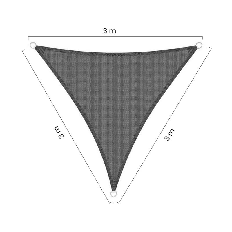 VELA OMBRA TRIANG.180GR 3X3X3 GRIGIA