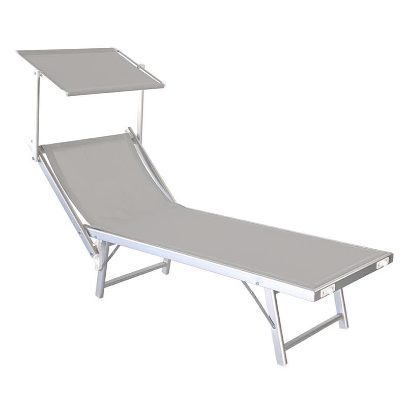 IBI LETTINO BAGNINO ALLUMINIO TESSUTO ECRU