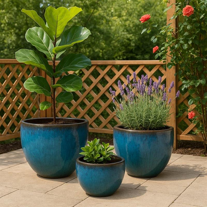 VASO MAHON 38*28 VERDE ACQUA