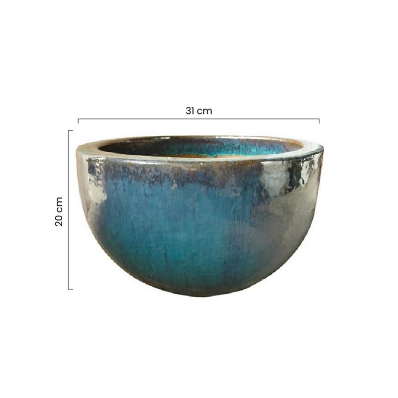 VASO MAHON 31*20 VERDE ACQUA