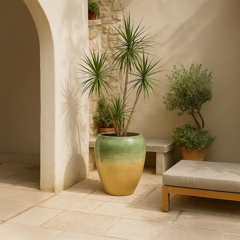 VASO MANACOR 60*68 VERDE ACQUA / GREZZO